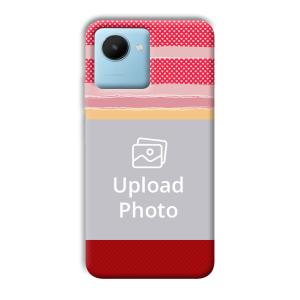 Red Pink Design Customized Printed Back Cover for Realme C30s