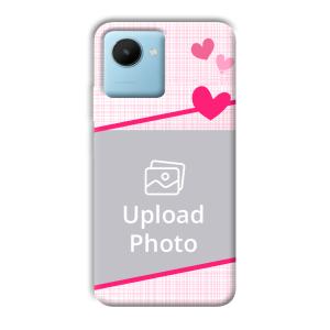 Pink Check Customized Printed Back Cover for Realme C30s
