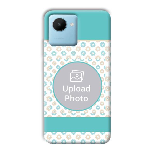 Blue Flowers Customized Printed Back Cover for Realme C30s
