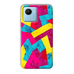 Pink Yellow Pattern Phone Customized Printed Back Cover for Realme C30s