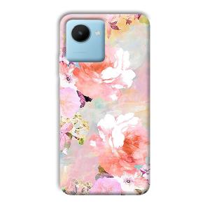 Floral Canvas Phone Customized Printed Back Cover for Realme C30s