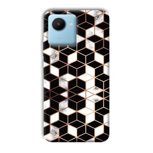 Black Cubes Phone Customized Printed Back Cover for Realme C30s