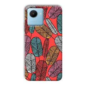 Lines and Leaves Phone Customized Printed Back Cover for Realme C30s