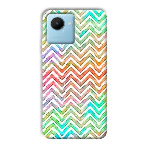 White Zig Zag Pattern Phone Customized Printed Back Cover for Realme C30s
