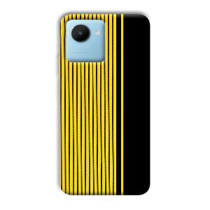 Yellow Black Design Phone Customized Printed Back Cover for Realme C30s