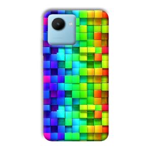 Square Blocks Phone Customized Printed Back Cover for Realme C30s
