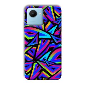 Blue Triangles Phone Customized Printed Back Cover for Realme C30s