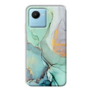 Green Marble Phone Customized Printed Back Cover for Realme C30s