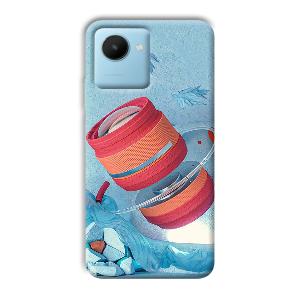 Blue Design Phone Customized Printed Back Cover for Realme C30s