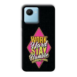 Work Hard Quote Phone Customized Printed Back Cover for Realme C30s