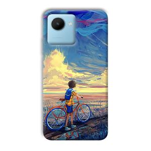 Boy & Sunset Phone Customized Printed Back Cover for Realme C30s