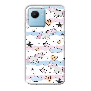 Unicorn Pattern Phone Customized Printed Back Cover for Realme C30s