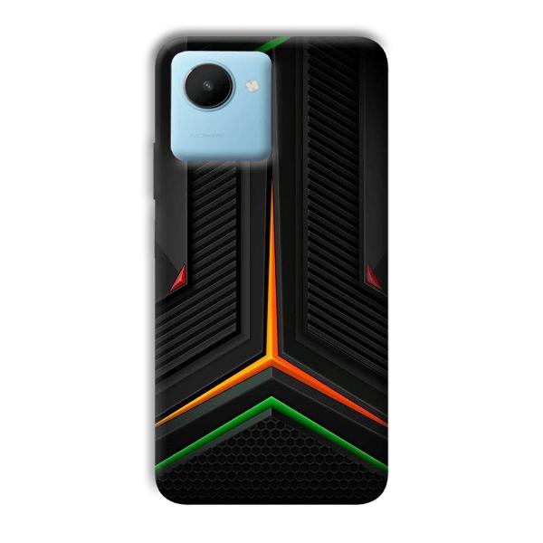 Black Design Phone Customized Printed Back Cover for Realme C30s