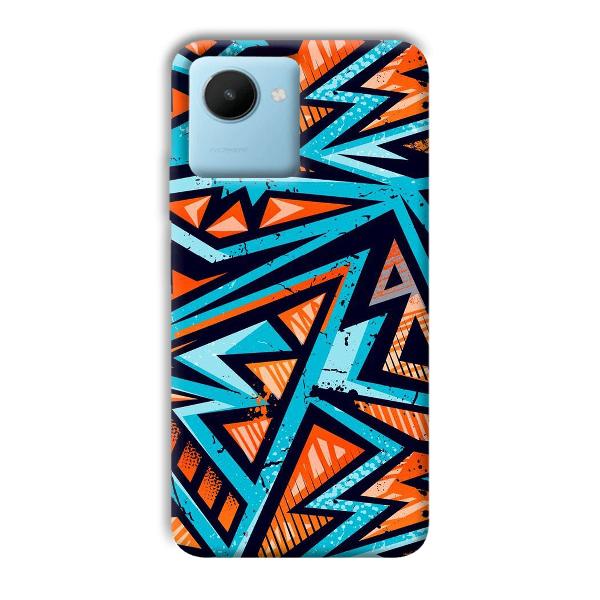 Zig Zag Pattern Phone Customized Printed Back Cover for Realme C30s