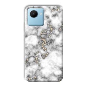 Grey White Design Phone Customized Printed Back Cover for Realme C30s