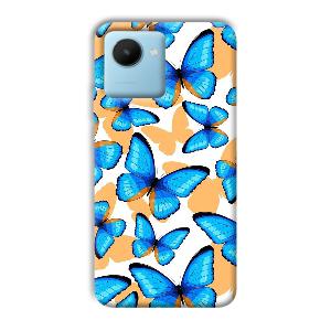 Blue Butterflies Phone Customized Printed Back Cover for Realme C30s