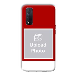 Red & White Customized Printed Back Cover for Realme Narzo 30