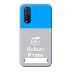 Sky Blue & White Customized Printed Back Cover for Realme Narzo 30