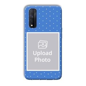 Sky Blue White Customized Printed Back Cover for Realme Narzo 30