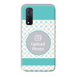 Blue Flowers Customized Printed Back Cover for Realme Narzo 30