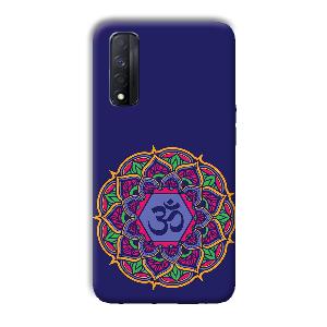 Blue Om Design Phone Customized Printed Back Cover for Realme Narzo 30
