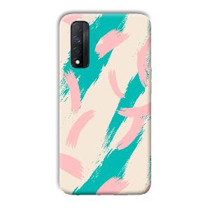 Pinkish Blue Phone Customized Printed Back Cover for Realme Narzo 30