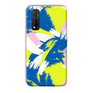 Blue White Pattern Phone Customized Printed Back Cover for Realme Narzo 30