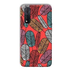 Lines and Leaves Phone Customized Printed Back Cover for Realme Narzo 30