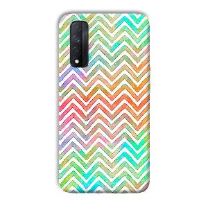 White Zig Zag Pattern Phone Customized Printed Back Cover for Realme Narzo 30
