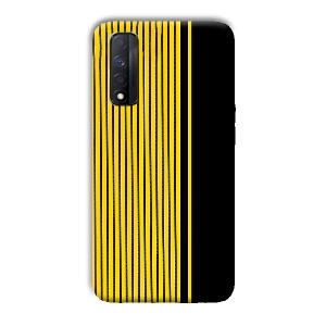 Yellow Black Design Phone Customized Printed Back Cover for Realme Narzo 30