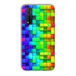 Square Blocks Phone Customized Printed Back Cover for Realme Narzo 30