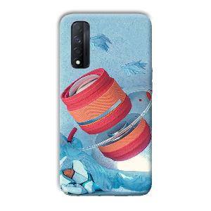 Blue Design Phone Customized Printed Back Cover for Realme Narzo 30
