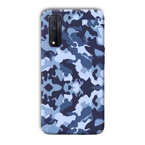 Blue Patterns Phone Customized Printed Back Cover for Realme Narzo 30