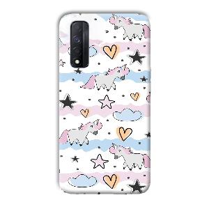 Unicorn Pattern Phone Customized Printed Back Cover for Realme Narzo 30