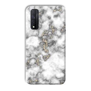 Grey White Design Phone Customized Printed Back Cover for Realme Narzo 30