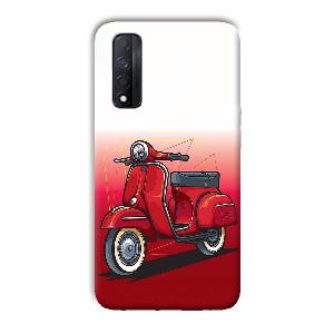 Red Scooter Phone Customized Printed Back Cover for Realme Narzo 30