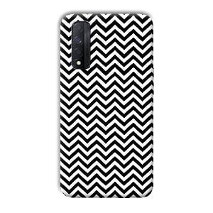 Black White Zig Zag Phone Customized Printed Back Cover for Realme Narzo 30