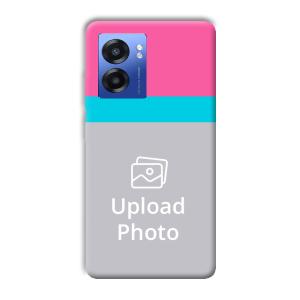 Pink & Sky Blue Customized Printed Back Cover for Realme Narzo 50 5G