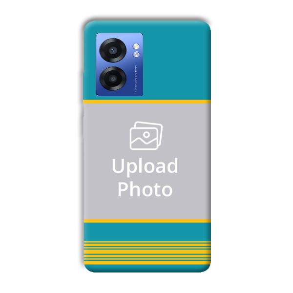 Yellow Blue Design Customized Printed Back Cover for Realme Narzo 50 5G