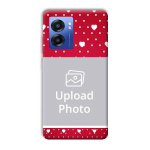 White Hearts Customized Printed Back Cover for Realme Narzo 50 5G