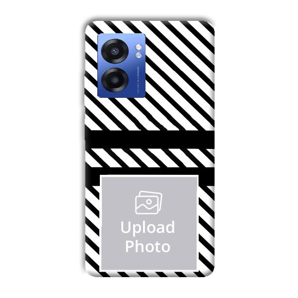 White Black Customized Printed Back Cover for Realme Narzo 50 5G