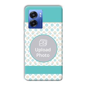 Blue Flowers Customized Printed Back Cover for Realme Narzo 50 5G