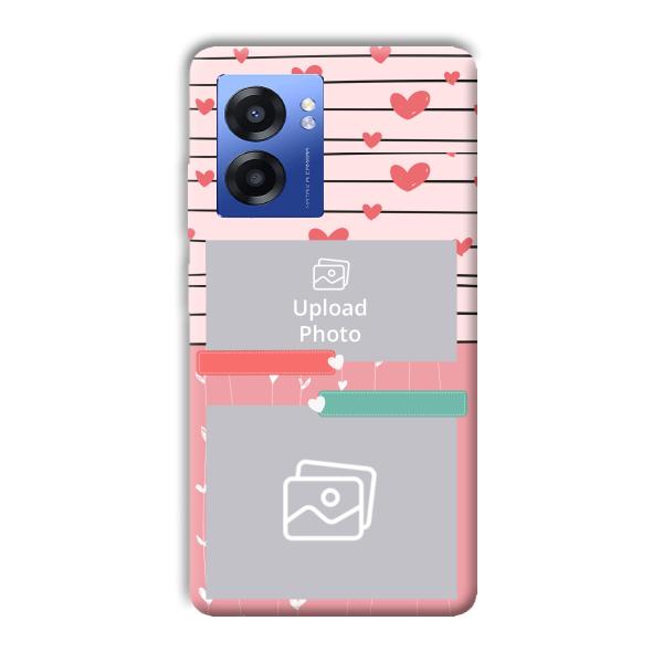 Pink Hearts Customized Printed Back Cover for Realme Narzo 50 5G