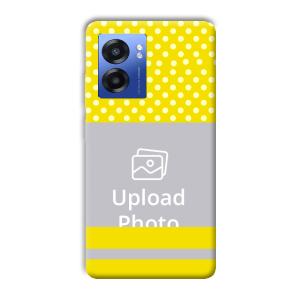 White & Yellow Customized Printed Back Cover for Realme Narzo 50 5G