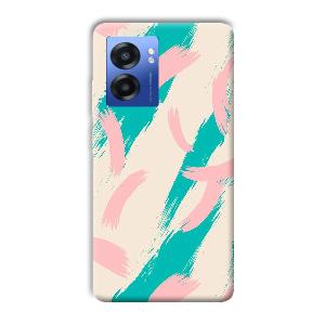 Pinkish Blue Phone Customized Printed Back Cover for Realme Narzo 50 5G
