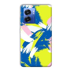 Blue White Pattern Phone Customized Printed Back Cover for Realme Narzo 50 5G
