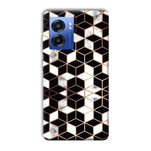 Black Cubes Phone Customized Printed Back Cover for Realme Narzo 50 5G