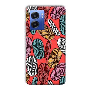 Lines and Leaves Phone Customized Printed Back Cover for Realme Narzo 50 5G