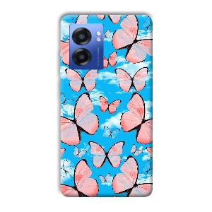 Pink Butterflies Phone Customized Printed Back Cover for Realme Narzo 50 5G