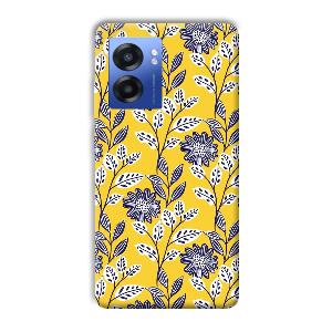 Yellow Fabric Design Phone Customized Printed Back Cover for Realme Narzo 50 5G